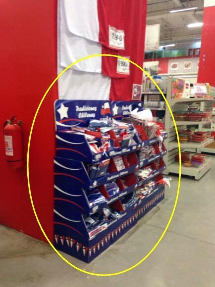 UNI POP / PDQ Displays inside stores for 
Flags